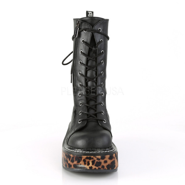 2 inches Platform Calf High Lace-Up Boot W/ Outer Metal Zipper — image 6 of 8