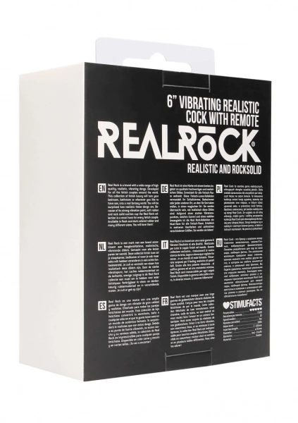 Vibrating Realistic Cock - 6" - With Scrotum - Black — image 7 of 12