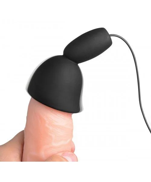 Deluxe 10 Mode Silicone Penis Head Teaser Black