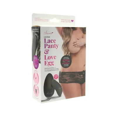 Vibrating Low Rise Rechargable Panties Black Plus Size 18 32