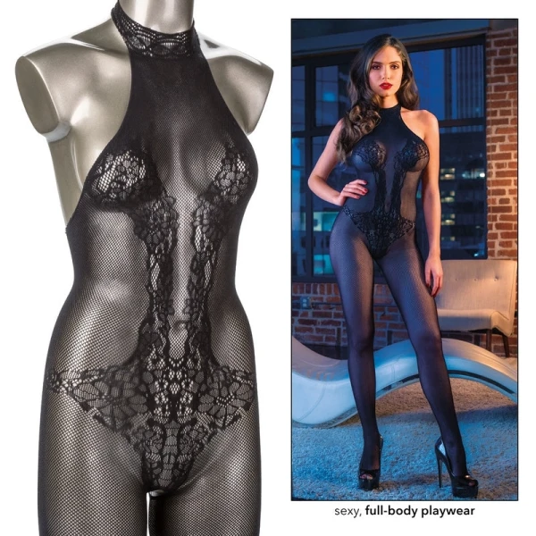 Calexotics Scandal Halter Lace Body Suit — image 8 of 9