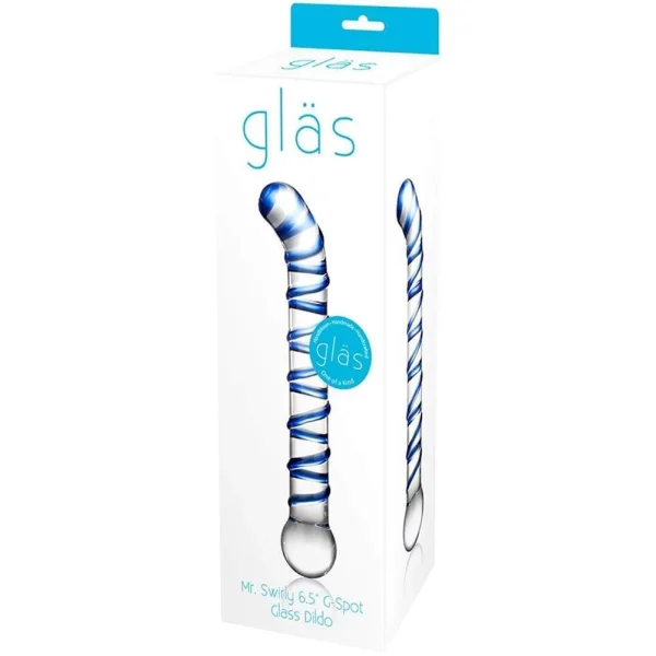 Swirly G-Spot Glass Dildo