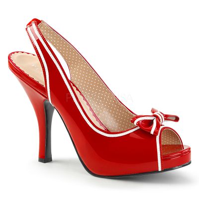 4 1 2 inches Heel 3 4 inches Hidden P F Peep Toe Slingback Sandal W Bow