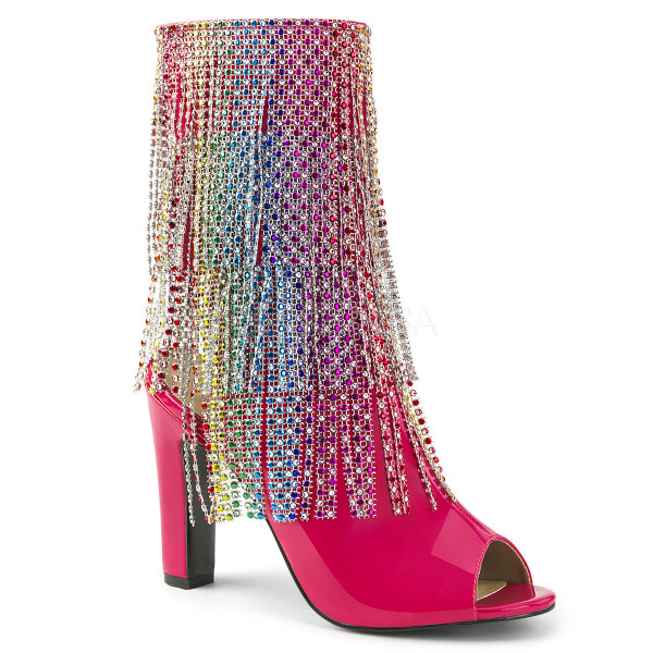 4 inches Heel, 1 1/2 inches PF Open Toe/Heel Back Lace-Up Ankle Boot — image 5 of 16