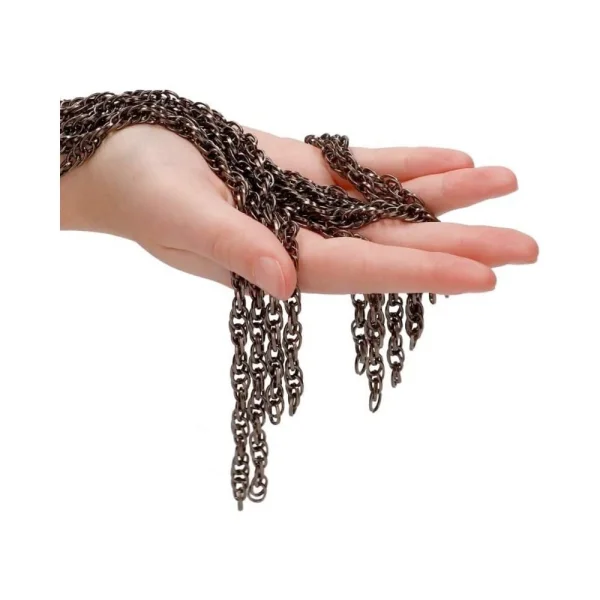 Ouch! Pain - Saddle Leather Metal Chain Flogger