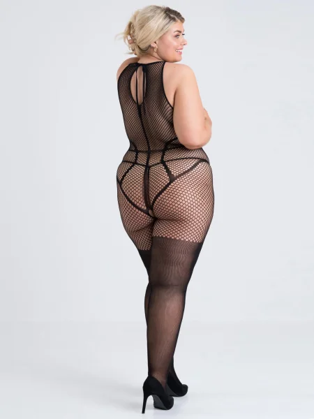 Lovehoney Plus Size Contour Fishnet Crotchless Bodystocking