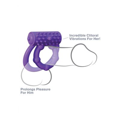 Fantasy C Ringz Vibrating Prolong Performance Ring Purple Vibrating Penis Ring