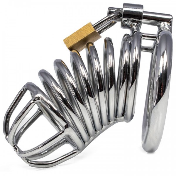 Bondara Cockscrew Stainless Steel Adjustable Chastity Cage — image 5 of 7