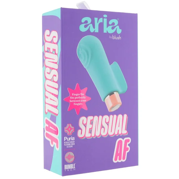 Aria Sensual AF Rechargeable Waterproof Silicone Clitoral Vibrator By Blush - Teal