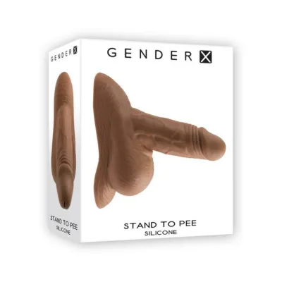 Realistic Dildos Gender X Stand To Pee Silicone Dark