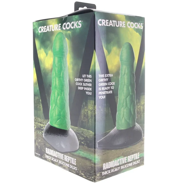 Radioactive Reptile Thick Scaly 7.5" Silicone Dildo By Creature Cocks