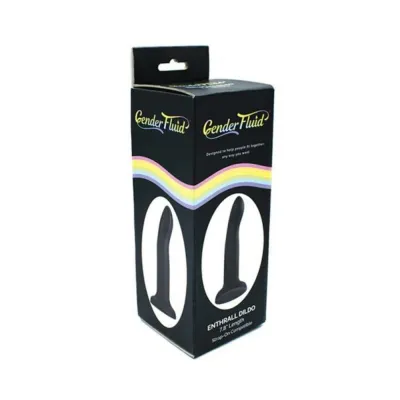 Gender Fluid Enthrall Strap on Dildo Silicone 7 8 In Black