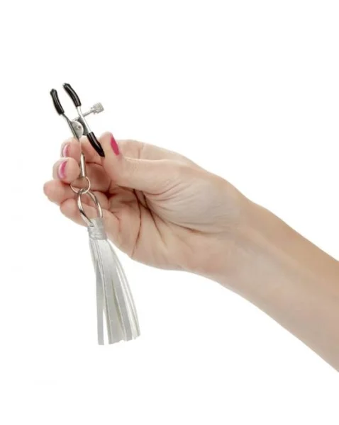 Nipple Play Playful Tassels Nipple Clamps - Silver