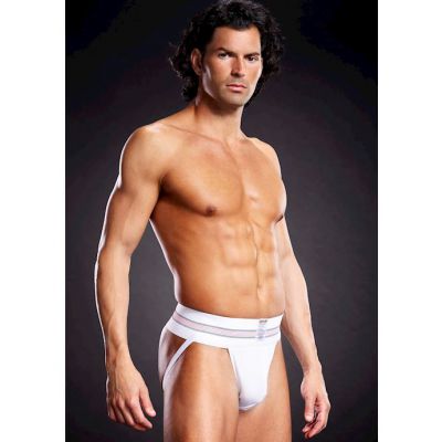 Performance Microfiber Jock Strap White Sm