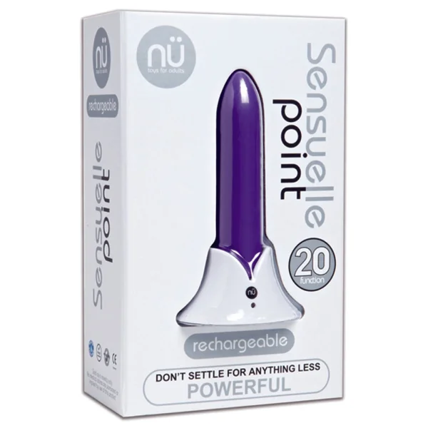 Point 20 Function Rechargeable Silicone Waterproof Bullet Vibrator By Nu Sensuelle - Purple