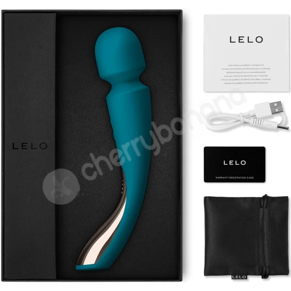 Lelo Smart Wand 2 Ocean Blue Medium 10 Speed Vibrating Wand