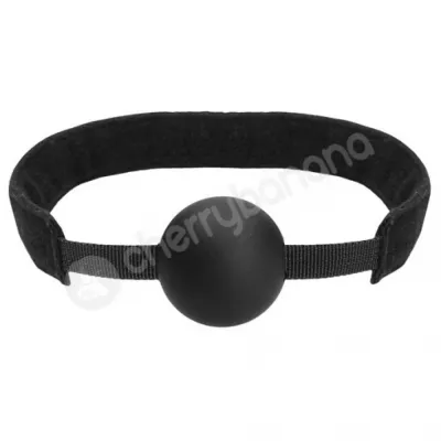 Ouch Black Velvet Velcro Adjustable Silicone Ball Gag