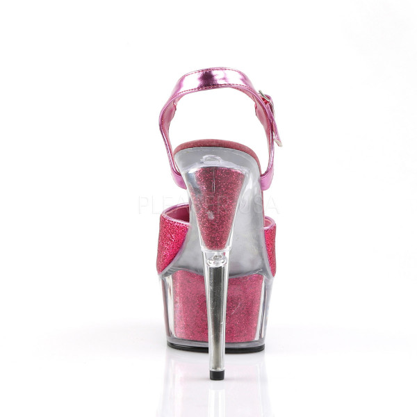 DELIGHT-609-5G - 6" Heel, 1 3/4" Glitter Filled PF Ankle Strap Sandal — image 4 of 8