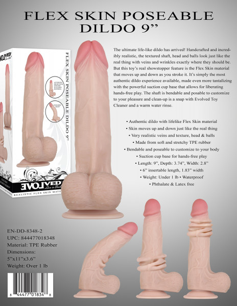 9" Poseable Realistic Cock