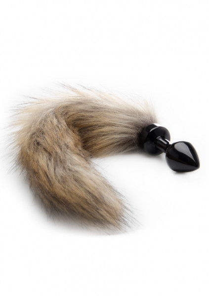 Fox Tail Buttplug - Black - Huge Butt Plug