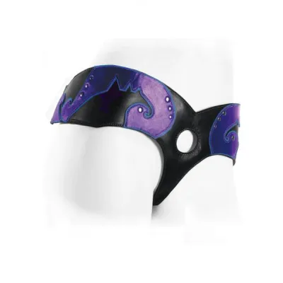 Connoisseur Amazon Single Strap Harness Black And Purple