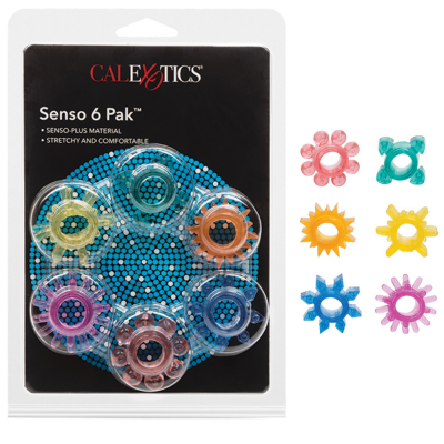 CalExotics Senso Super Stretchy Enhancers 6Pk Assorted