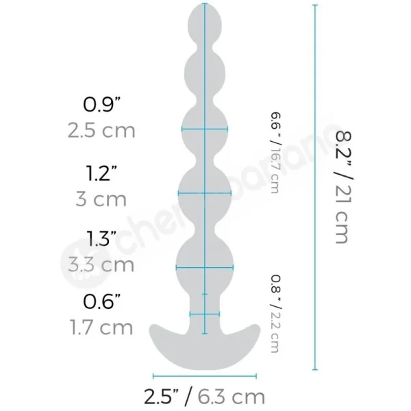 B-Vibe Cinco Vibrating Remote Controlled Anal Beads