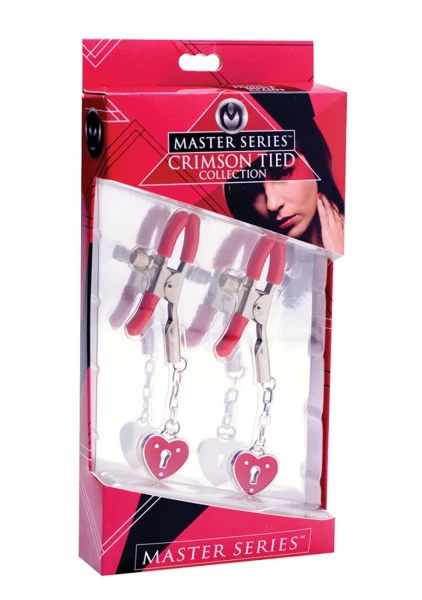 Captive Heart Padlock Nipple Clamps