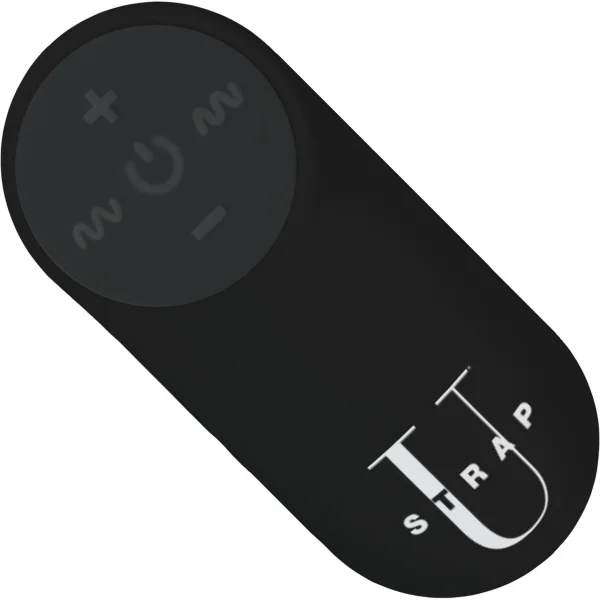 Strap U Secret G 21X Vibrating Rechargeable 7.25" Silicone Dildo With Remote - Black