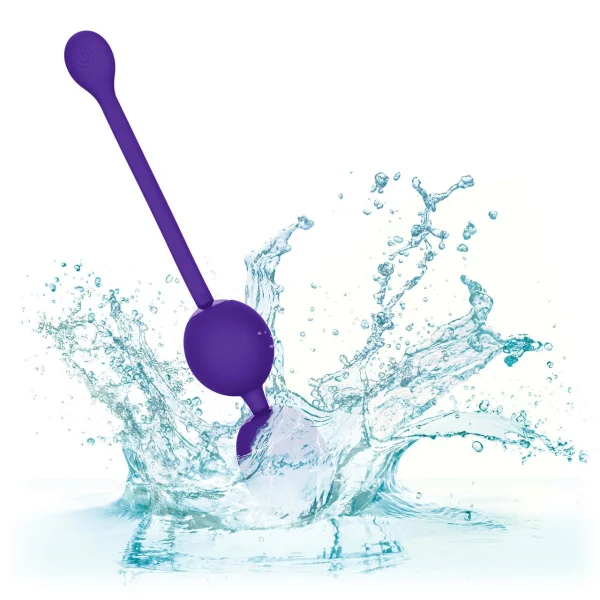 Rechargeable Silicone Vibrating Dual Kegel Balls By CalExotics - Purple — image 5 of 13