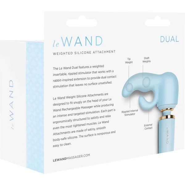 Le Wand Dual Silicone Attachment For The Original Le Wand Massager - Light Blue