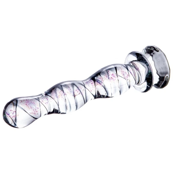 Glacier Glass Nebula Glitter Spiral Diamond Dildo – 6.5 Inch — image 4 of 5