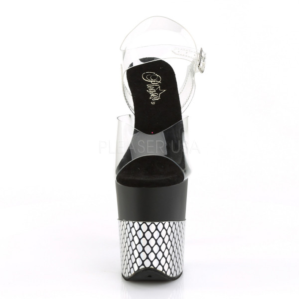 8 inches Heel, 4 inches PF Ankle Strap Sandal w/ Fish Skin Design — image 2 of 12
