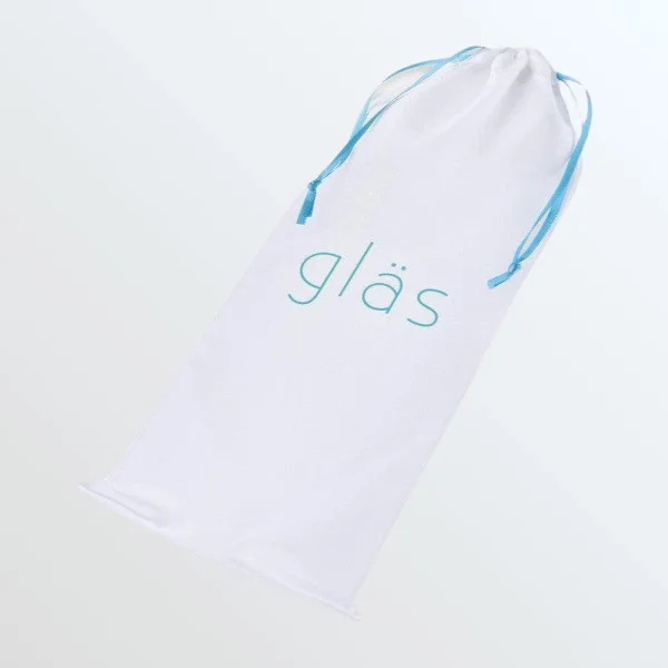 Gläs Spiral Glass Dildo - Clear & Blue