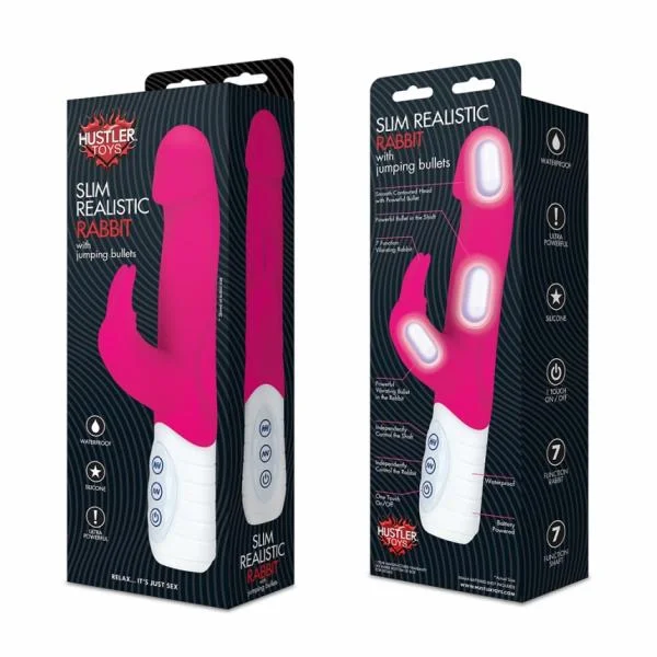 Hustler Slim Rabbit Jumping Bullets Pink Vibrator — image 6 of 6