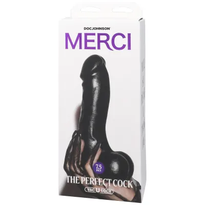 Merci the Perfect Cock 7 5 Inch With Removable Vac U Lock Suction Cup Black