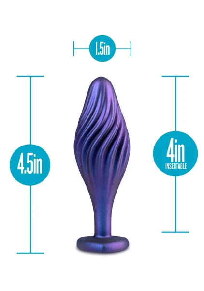Anal Adventures Matrix Swirling Bling Silicone Butt Plug By Blush - Sapphire