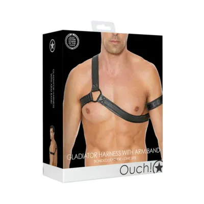 Ouch Gladiator Harness Black