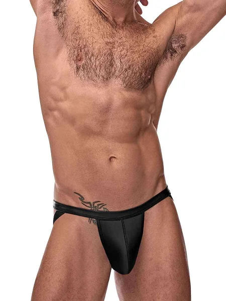 Cage Matte Strappy Ring Jock - S- M - Black