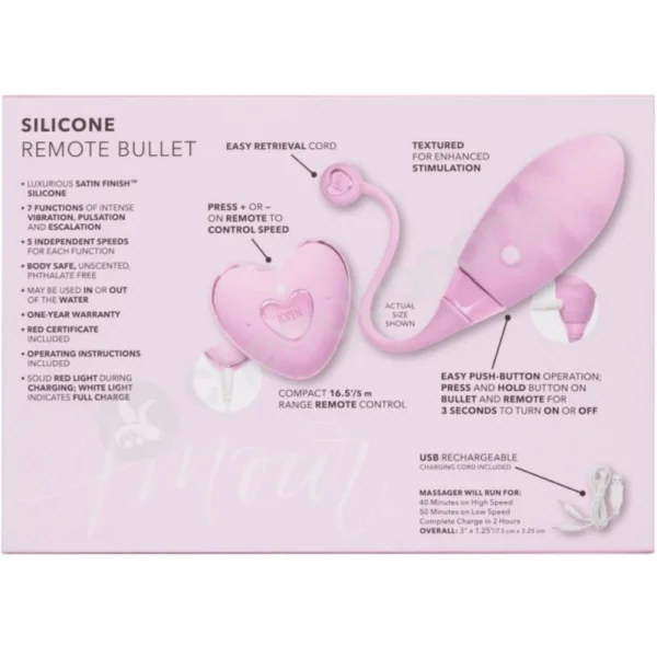 Jopen Amour Silicone Egg Bullet Vibe With Heart Shaped Remote Control