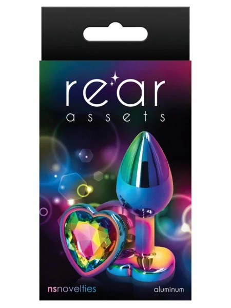 Rear Assets Multicolour Heart Small BUTT PLUG