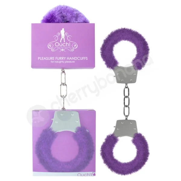 Ouch Purple Pleasure Furry Handcuffs