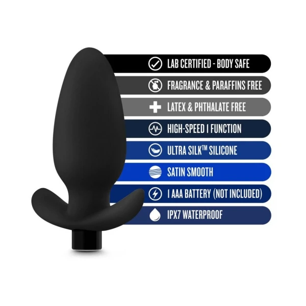 Blush Anal Adventures Platinum Silicone Saddle PlugĀ - Black
