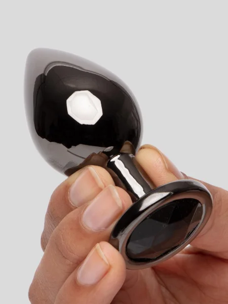 Lovehoney Jewelled Gunmetal Medium Butt Plug 3 Inch