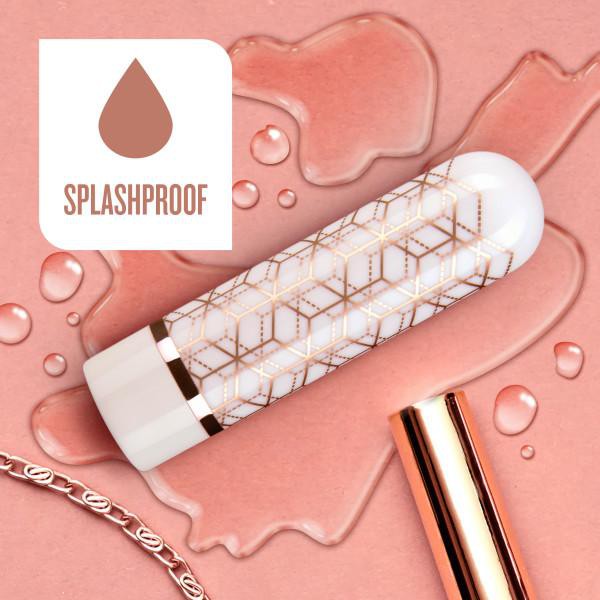 Blush Novelties The Collection Glitzy Geo Bullet Vibrator, Rose Gold