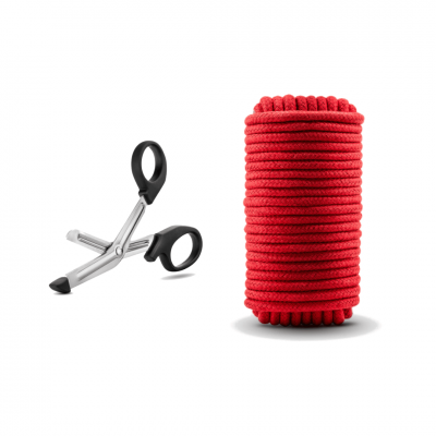 Blush Temptasia Bondage Rope Safety Scissors Bundle