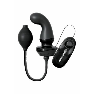 Inflatable P Spot Massager Black Butt Plug