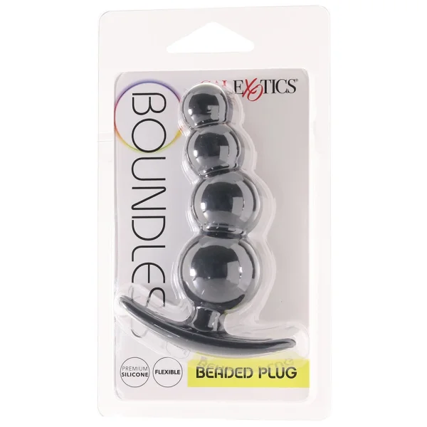 Boundless Beaded Plug Silicone Butt Plug By CalExotics - Black — image 13 of 15