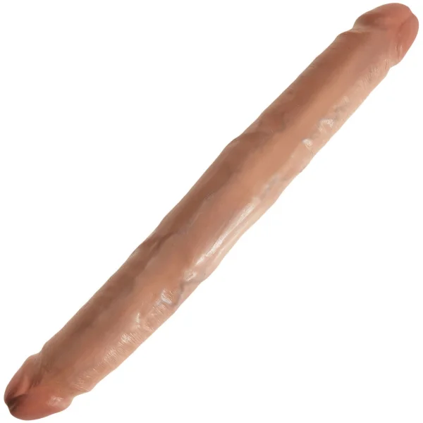 King Cock 12" Slim Double Dildo - Caramel