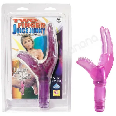 Two Finger Juice Junky Purple Vibrator